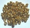 100 4x6mm Metallic Gold Acrylic Crow Beads
